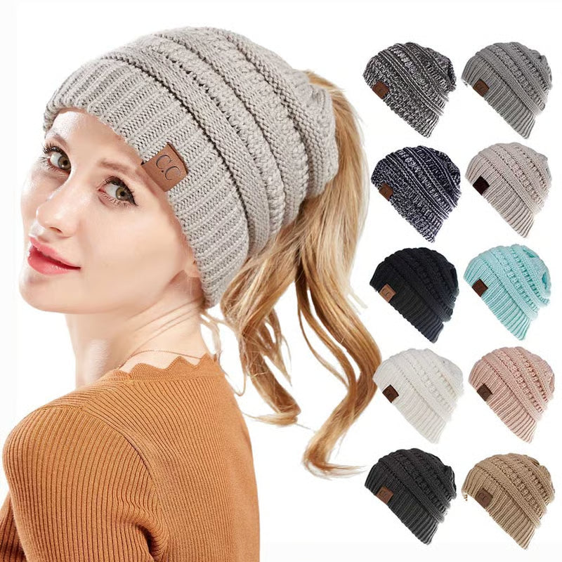 Woman's Ponytail Ultra-Soft Beanies