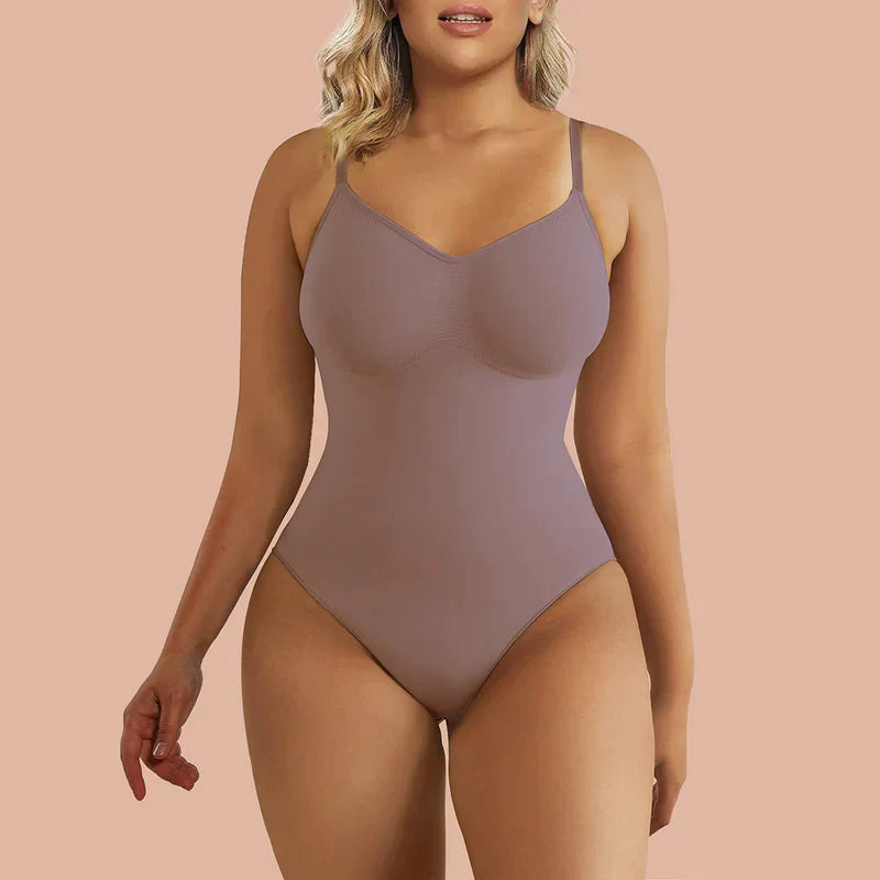 Tummy Control Shapewear Adjustable Straps Seamless Thong Body Shaper