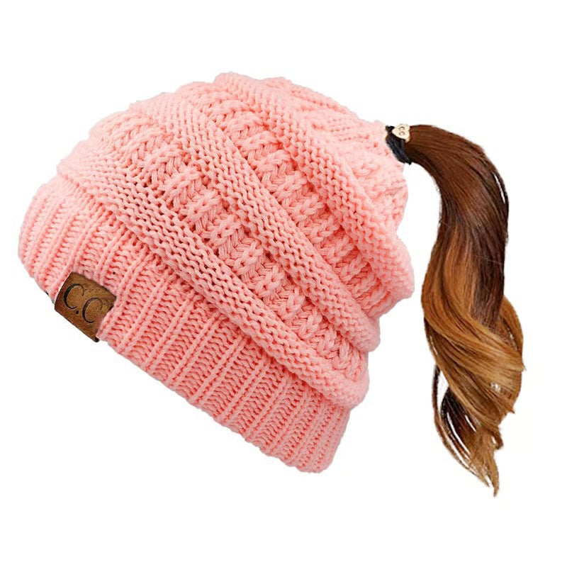 Woman's Ponytail Ultra-Soft Beanies