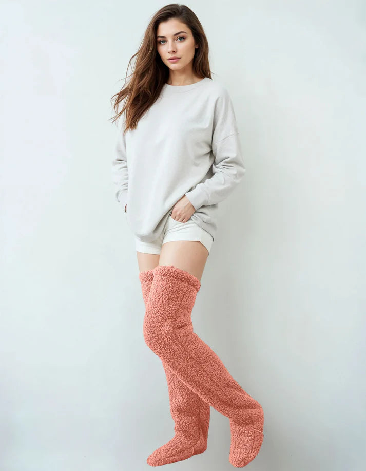 Cozy Snuggle Paws Thigh High Socks