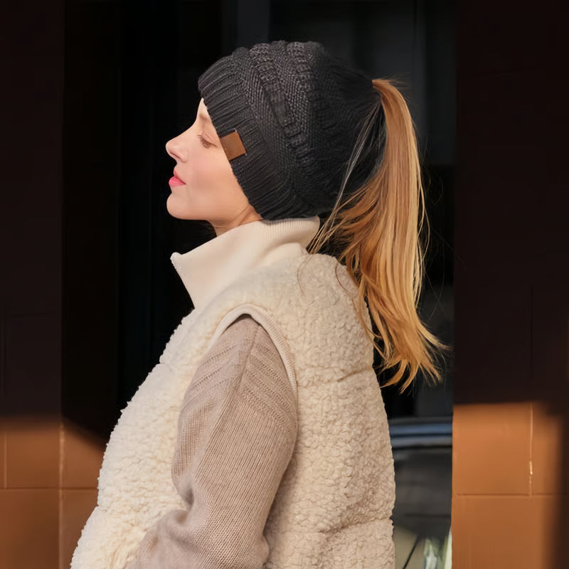 Woman's Ponytail Ultra-Soft Beanies