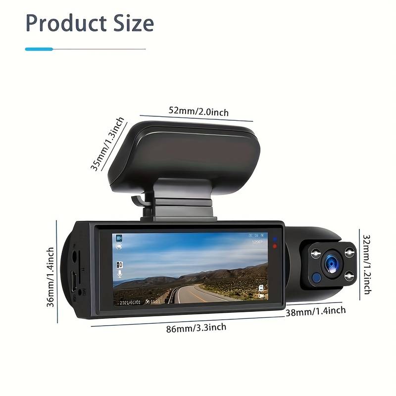 Dash Camera For Cars With IR Night Vision